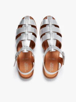 Discount Amelia Fisherman Sandal Metallic Leather Women Sandals