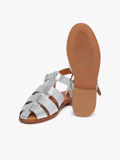 Discount Amelia Fisherman Sandal Metallic Leather Women Sandals