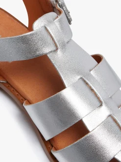 Discount Amelia Fisherman Sandal Metallic Leather Women Sandals