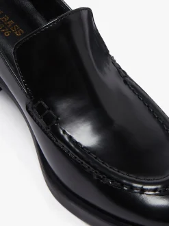 Anna Venetian Loafer Heels Leather Women Penny Loafers