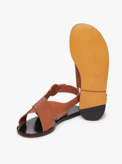 Hot Cross Strap Sandals Leather Women Sandals