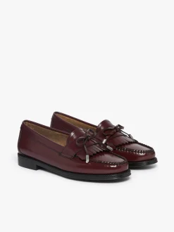 Outlet Easy Weejuns Esther Bow Loafers Leather Women Penny Loafers