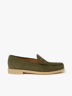 Outlet Easy Weejuns Larson Penny Loafers Light Suede Penny Loafers