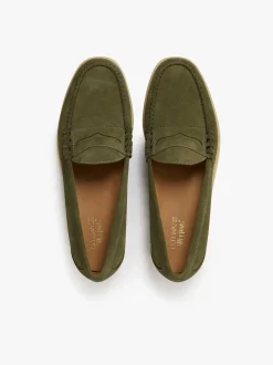 Outlet Easy Weejuns Larson Penny Loafers Light Suede Penny Loafers