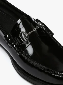 Outlet Easy Weejuns Penny Lianna Horsebit Loafers Black Patent Leather Women Penny Loafers