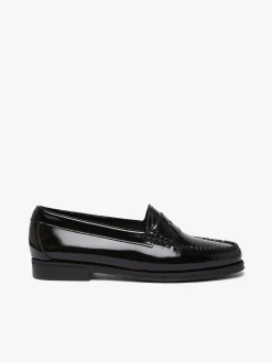 Clearance Easy Weejuns Penny Loafers Black Patent Leather Women Penny Loafers