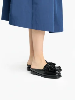 Outlet Easy Weejuns Tetra Tassel Slides Leather Women Tassel Loafers