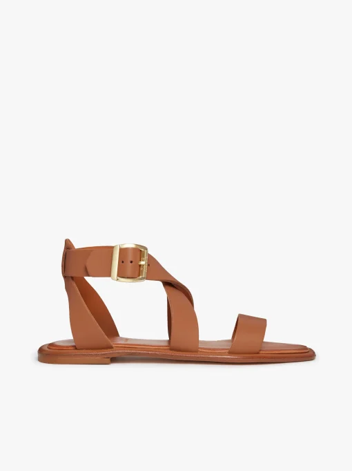 Online Marina Ankle Strap Sandal Leather Women Sandals