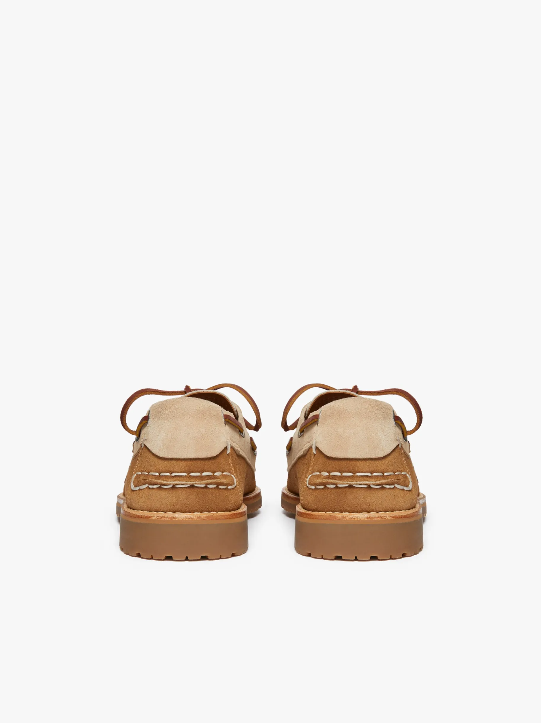 Outlet Mini Lug Hampton Tan and Oiled Suede Boat Shoes