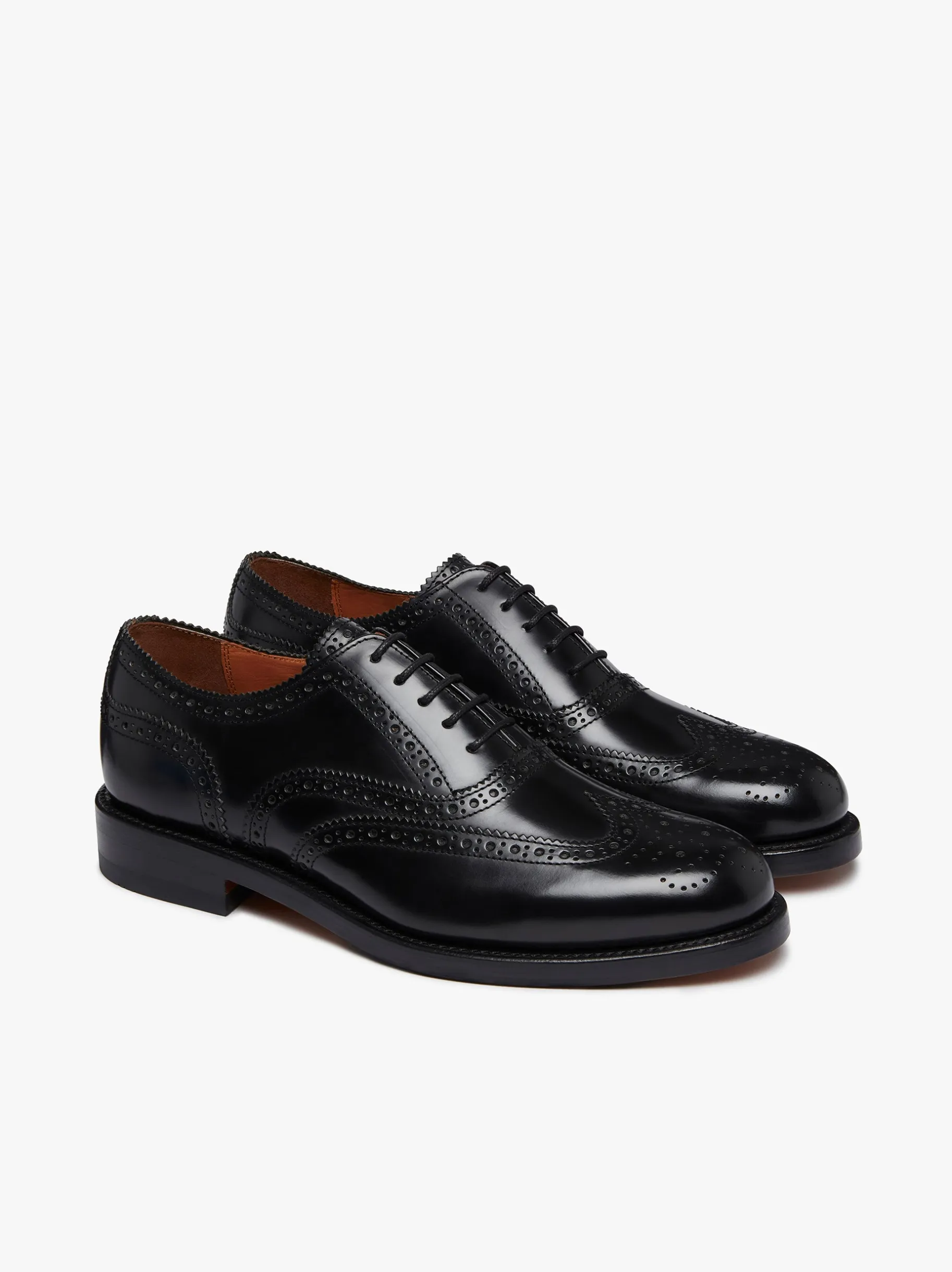 Online Monogram Double Brogue Wingtip Leather Derbys & Lace Ups
