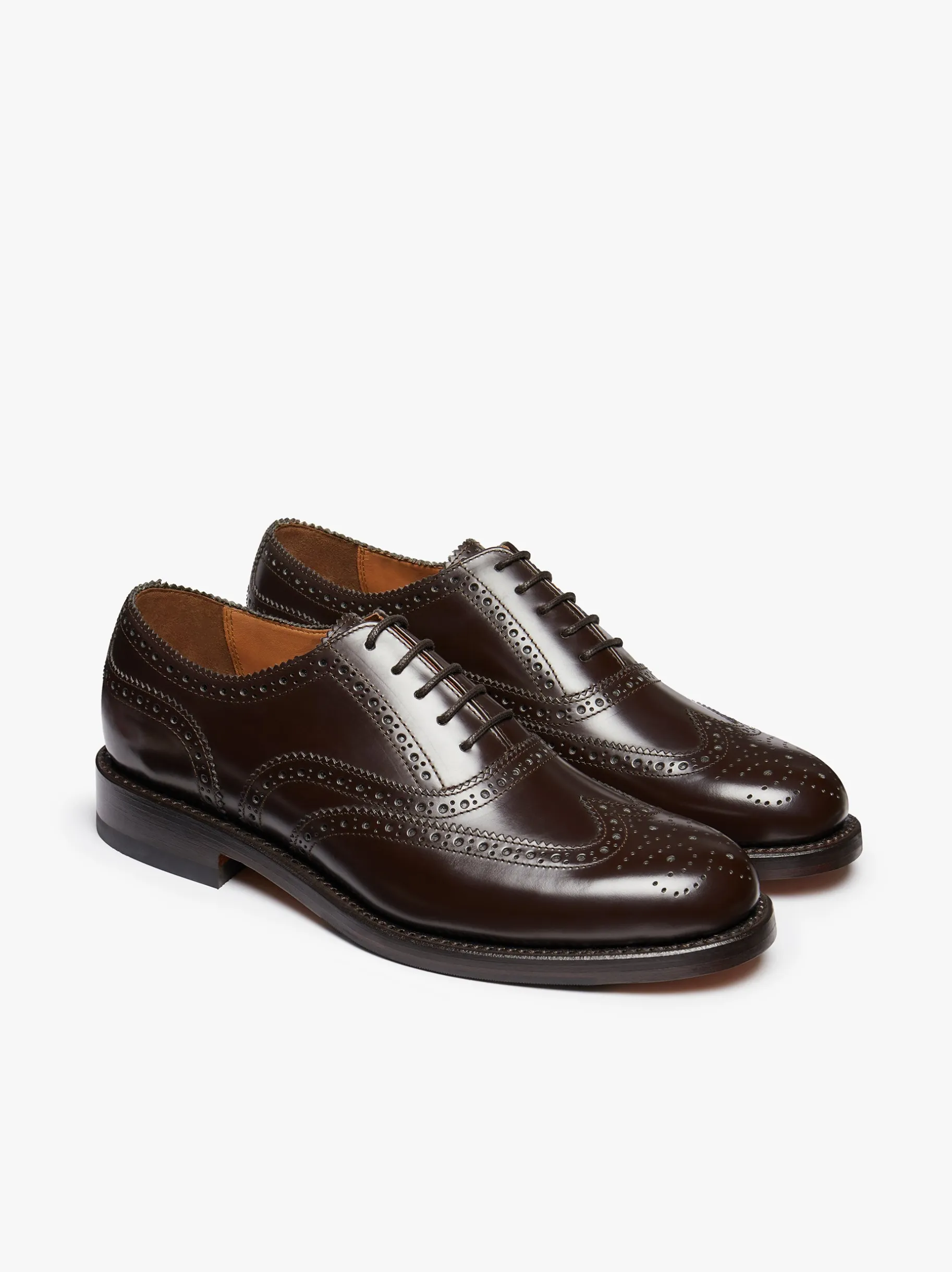 Discount Monogram Double Brogue Wingtip Leather Derbys & Lace Ups