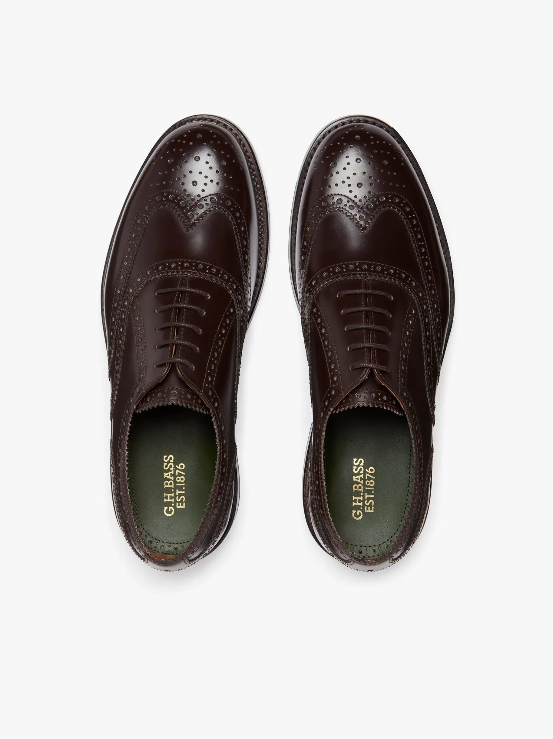 Discount Monogram Double Brogue Wingtip Leather Derbys & Lace Ups