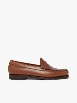 Outlet Weejuns Larson Penny Loafers Tan pull up leather Penny Loafers