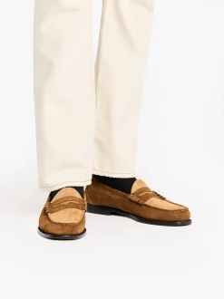 Clearance Weejuns Larson Penny Loafers Dark Brown Suede and Brown Corduroy Penny Loafers