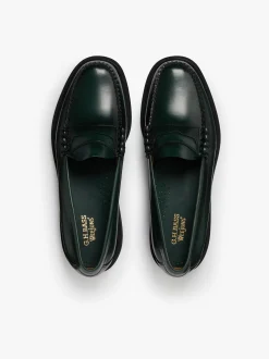 Sale Weejuns Larson Step Penny Loafers Dark green leather Penny Loafers
