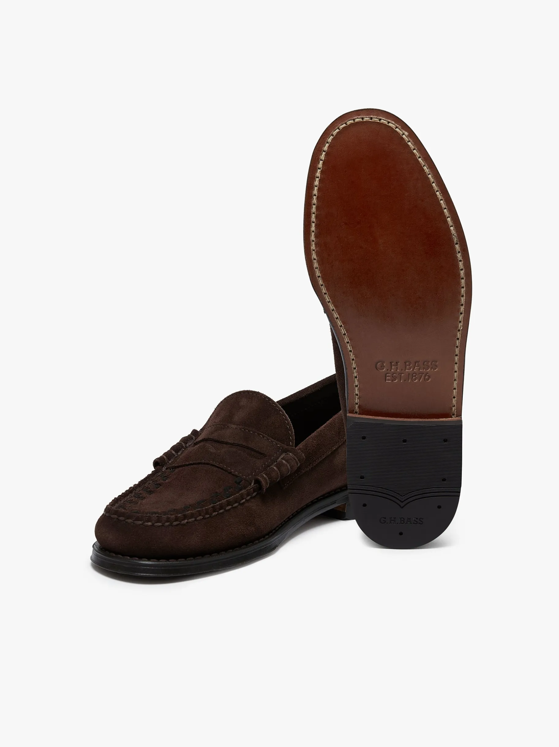 Sale Weejuns Larson Weave Loafers Suede Penny Loafers