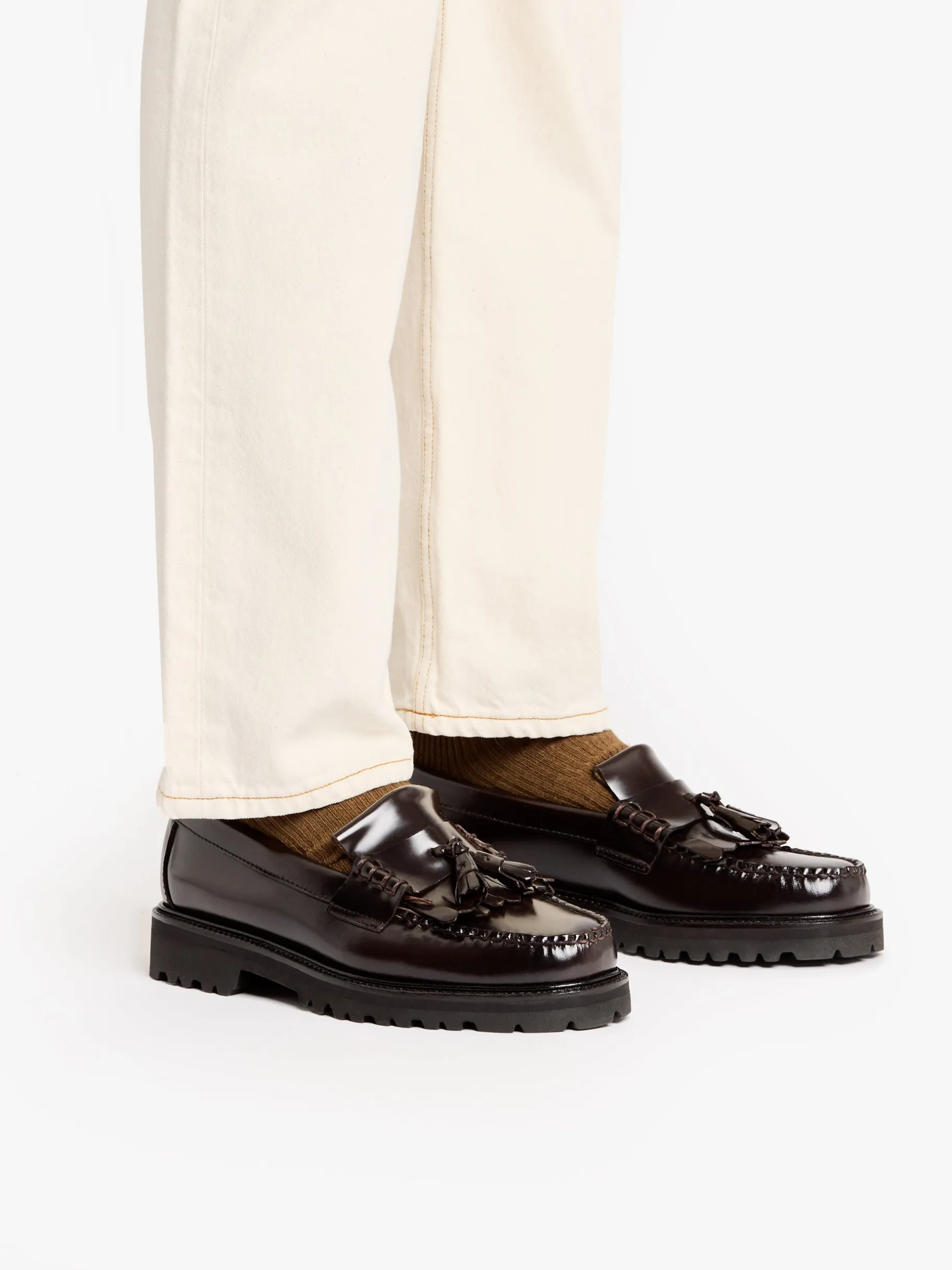 Hot Weejuns Layton II Kiltie Lug Loafers leather Penny Loafers