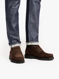 Weejuns Lug Boots Chocolate Suede Boots & Moccasins