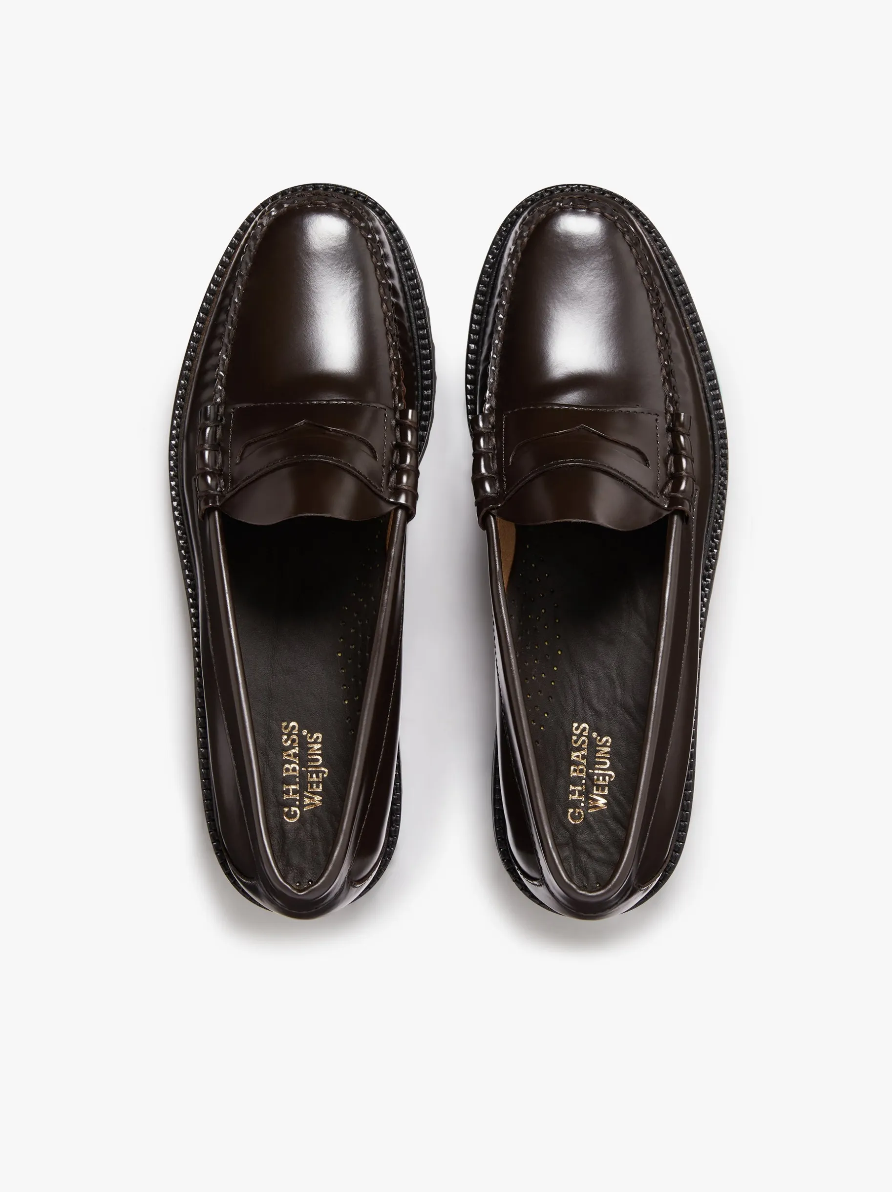 New Weejuns Lug Larson Penny Loafers leather with lug sole Chunky Loafers