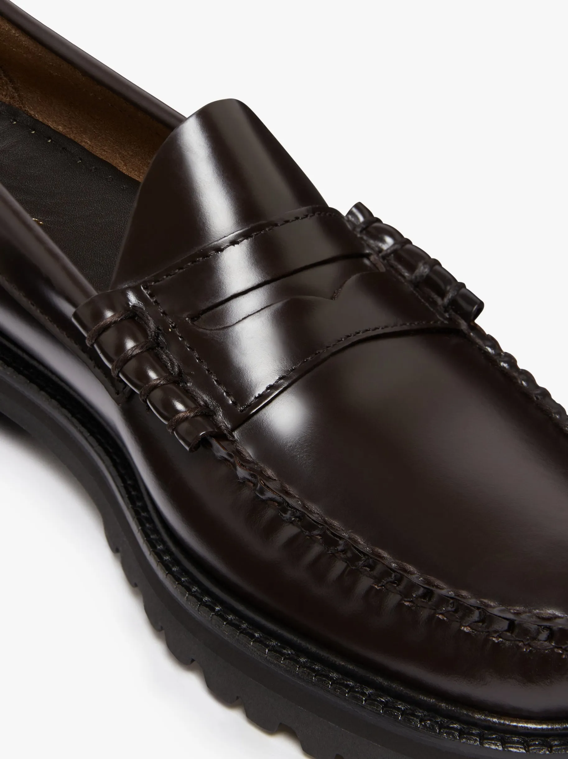 New Weejuns Lug Larson Penny Loafers leather with lug sole Chunky Loafers