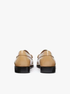 Outlet Weejuns Penny Loafers Beige and white soft leather Women Penny Loafers