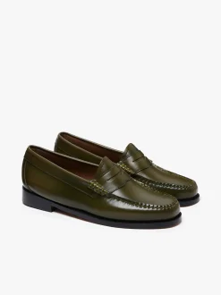 Outlet Weejuns Penny Loafers green leather Women Penny Loafers
