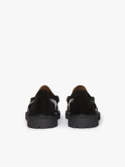 Best Weejuns 90's Larson Penny Loafers Black Leather & Suede Chunky Loafers