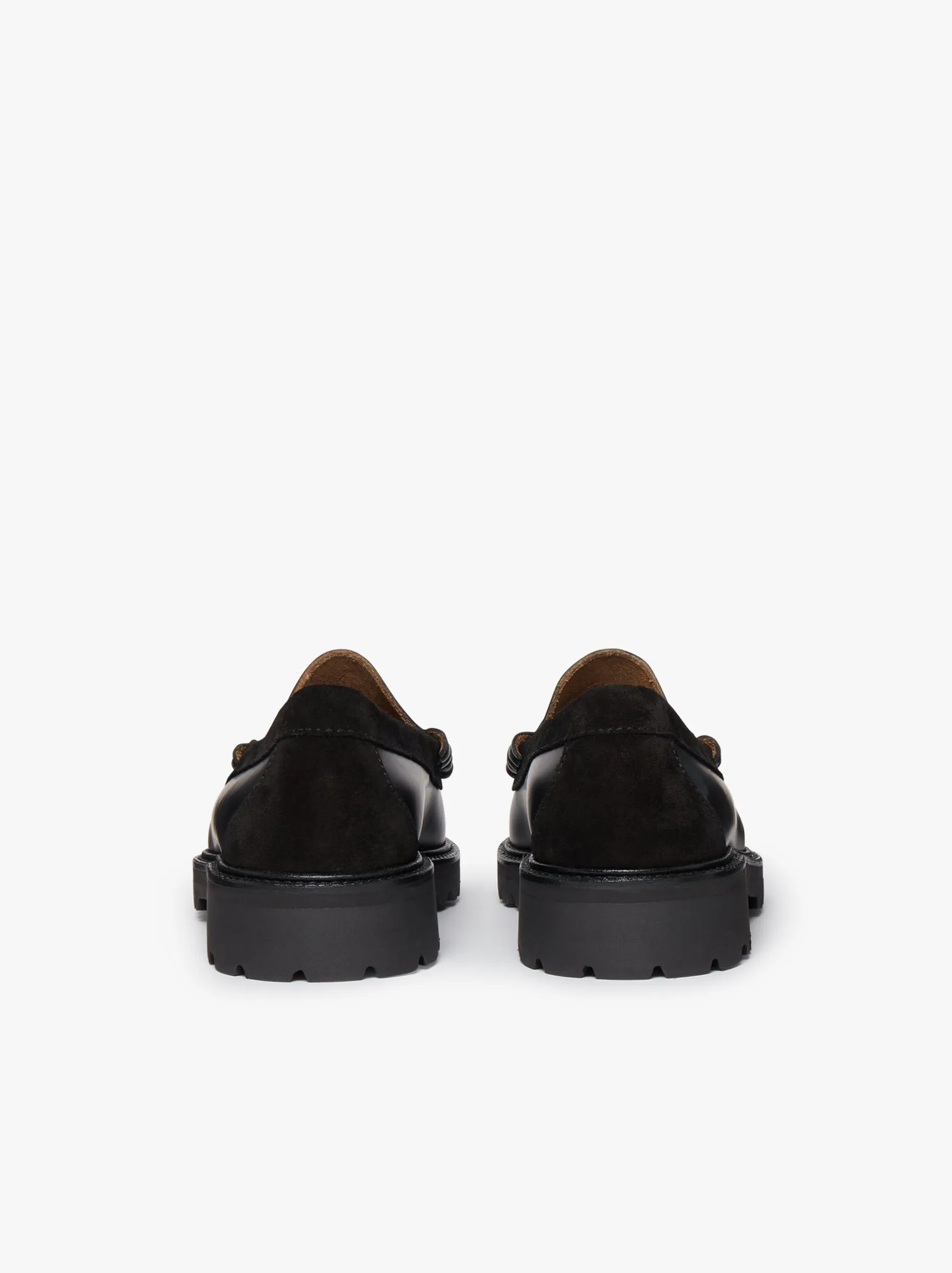 Best Weejuns 90's Larson Penny Loafers Black Leather & Suede Chunky Loafers