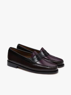 Clearance Weejuns Tricolour Penny Loafers Dark Brown, Black & Plum Leather Women Penny Loafers