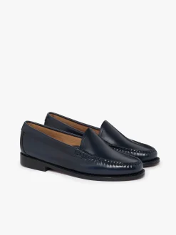 Sale Weejuns Venetian Loafers Navy Leather Women Penny Loafers