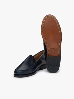 Sale Weejuns Venetian Loafers Navy Leather Women Penny Loafers