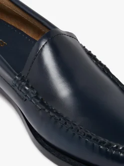 Sale Weejuns Venetian Loafers Navy Leather Women Penny Loafers